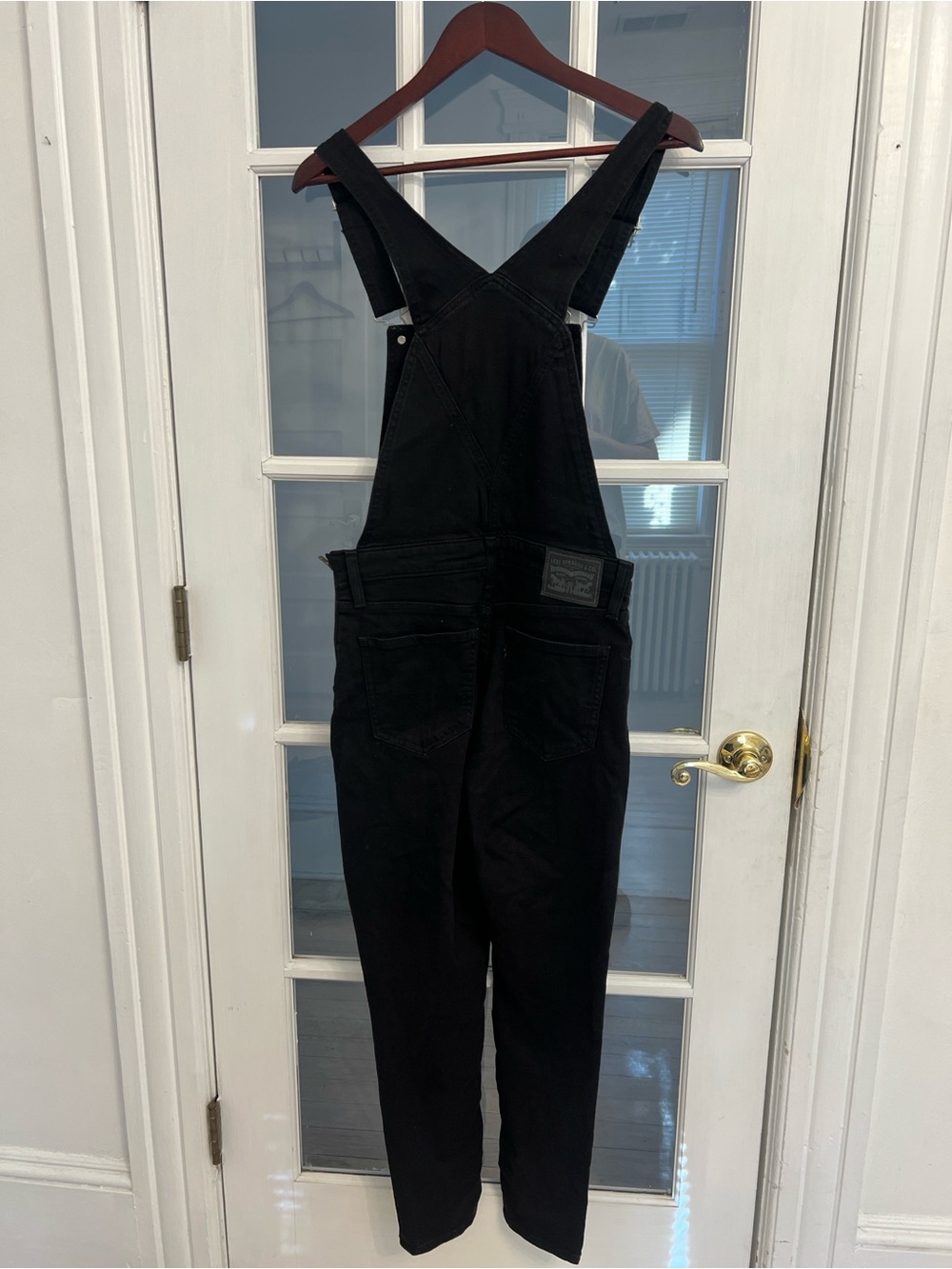 LEVI STRAUSS Women's Black Denim Jean Overalls Size 28 - Picture 2 of 5